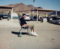 Adam stopping traffic